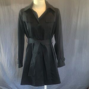 Via Spiga Black Trench Coat (M)